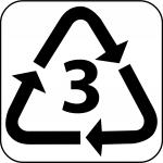 Recyclage des plastiques de type 3 signe